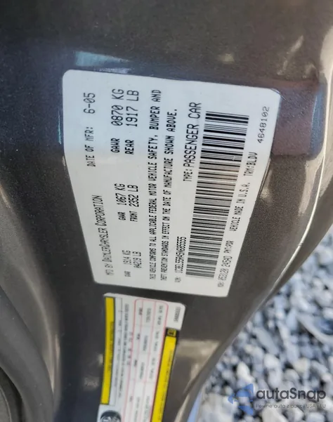 2005 Chrysler Sebring Touring from USA, damaged, VIN 1C3EL55R45N685555